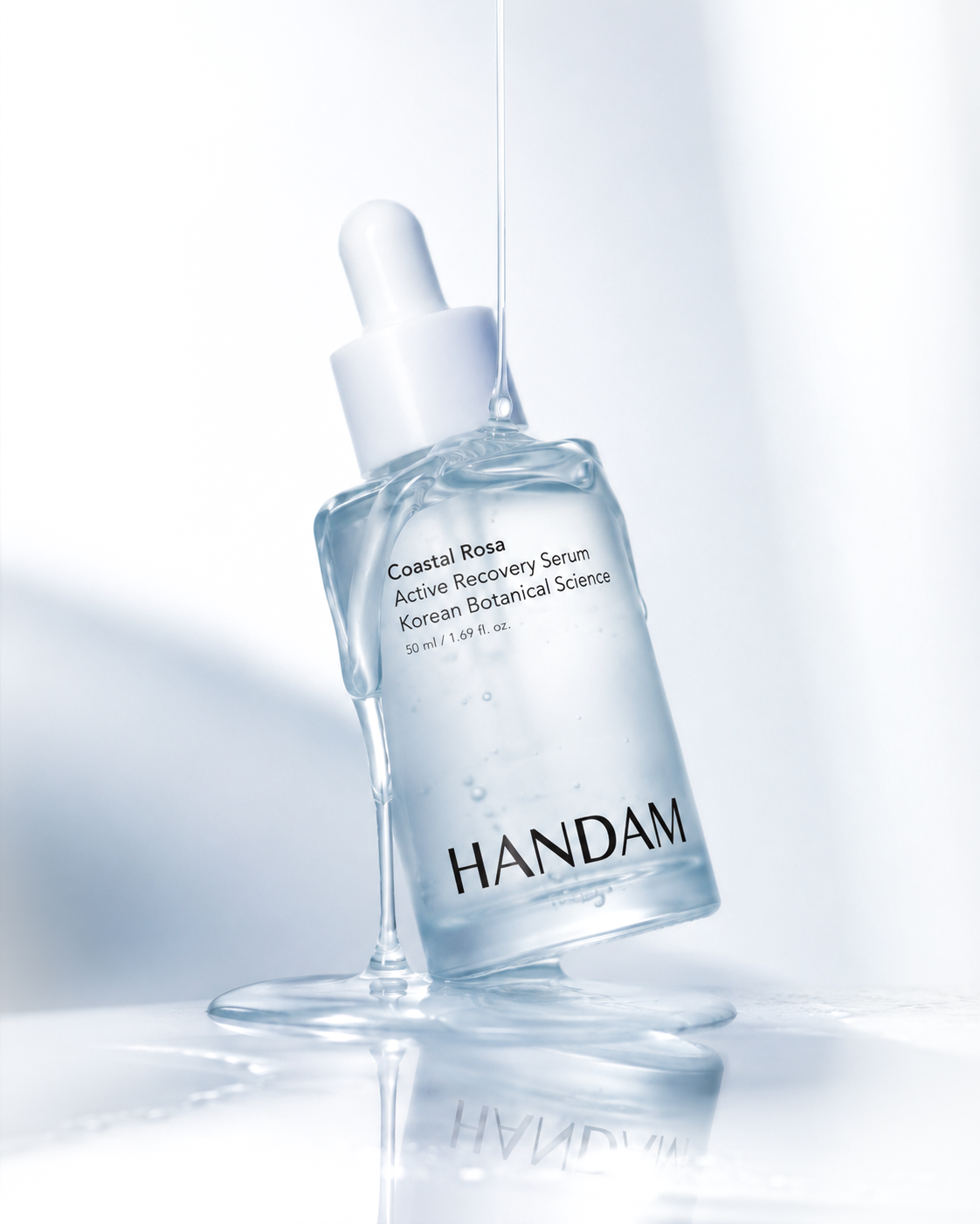 HANDAM serum bottle with soft reflection